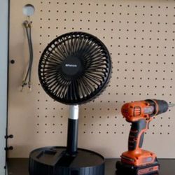 Telescoping Rechargeable Fan With Remote & Emergency Power Bank,  Adjustable Up To 39 Inches. Have 3 Reminding. Delivery Is Available.