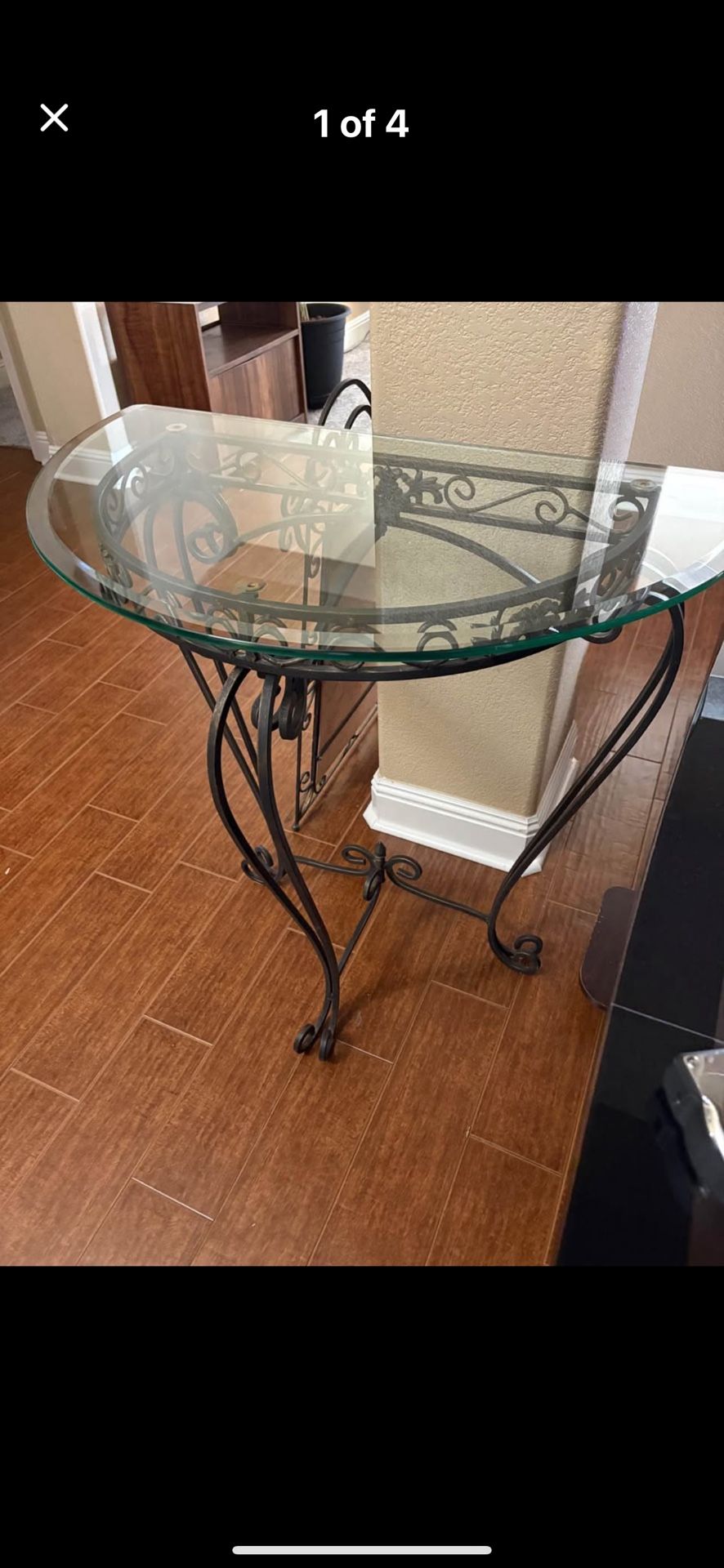 Metal Entry Table And Mirror Console