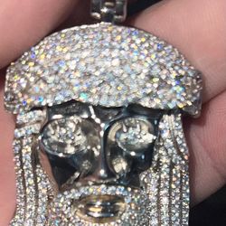 Moissanite Jesus Pendant 
