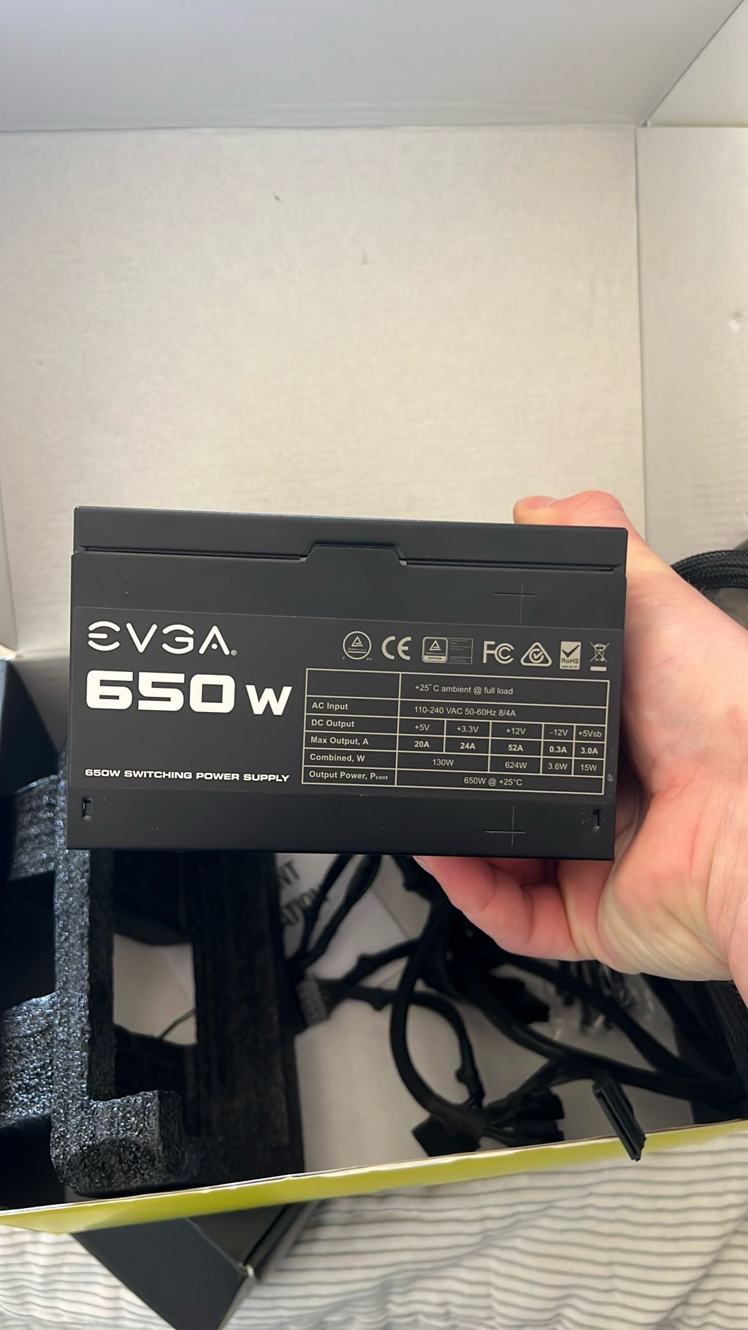 EVGA 650W Power Supply – Great Condition
