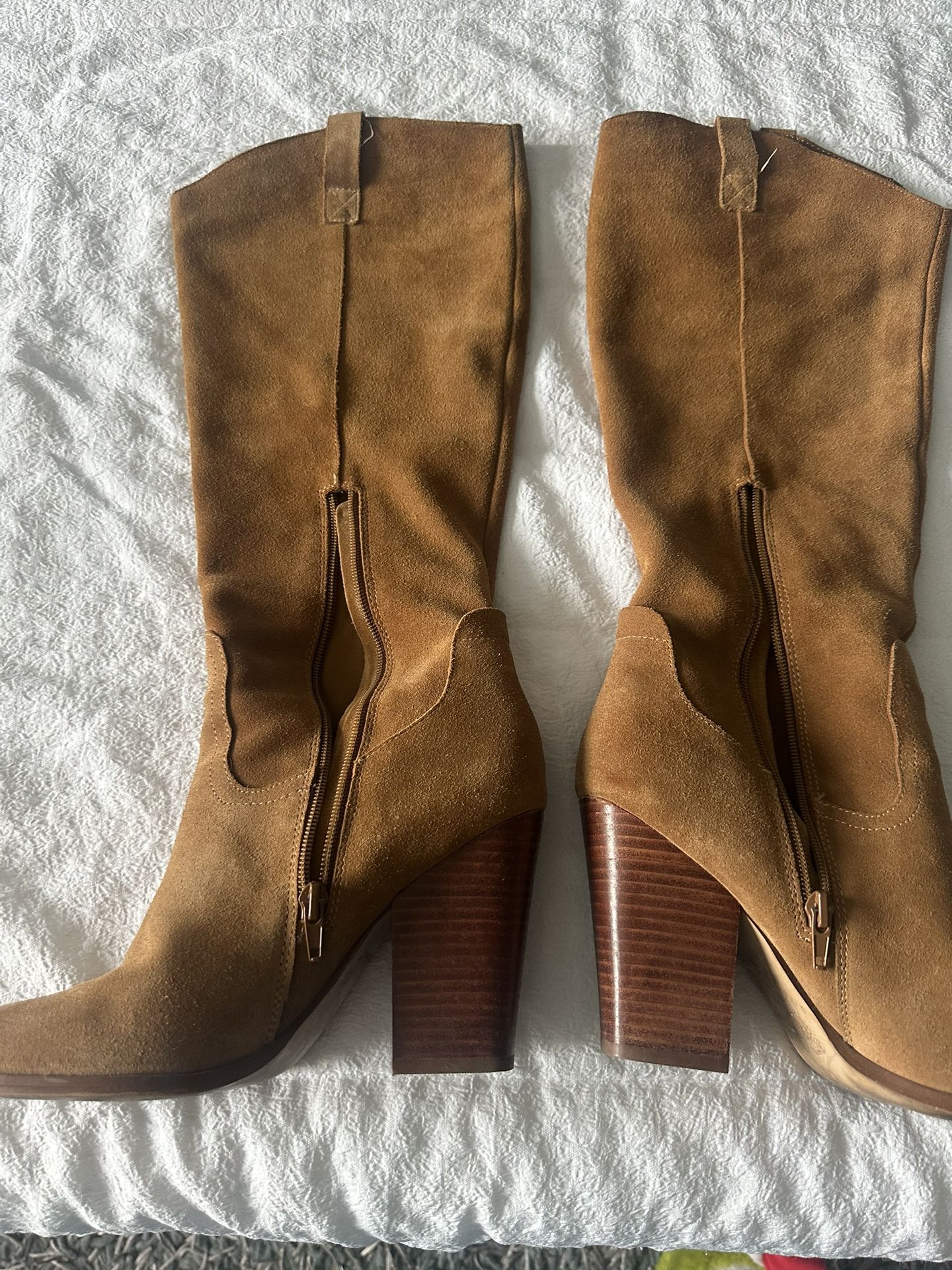 Suede Light Brown Woman Boots