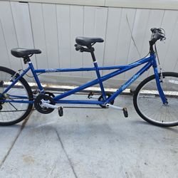 Pacific Dualie Adult Tandem Bike, 26-Inch Wheels, 2-Seater, 21-Speed, Linear Pull Brakes. LIKE NEW 
