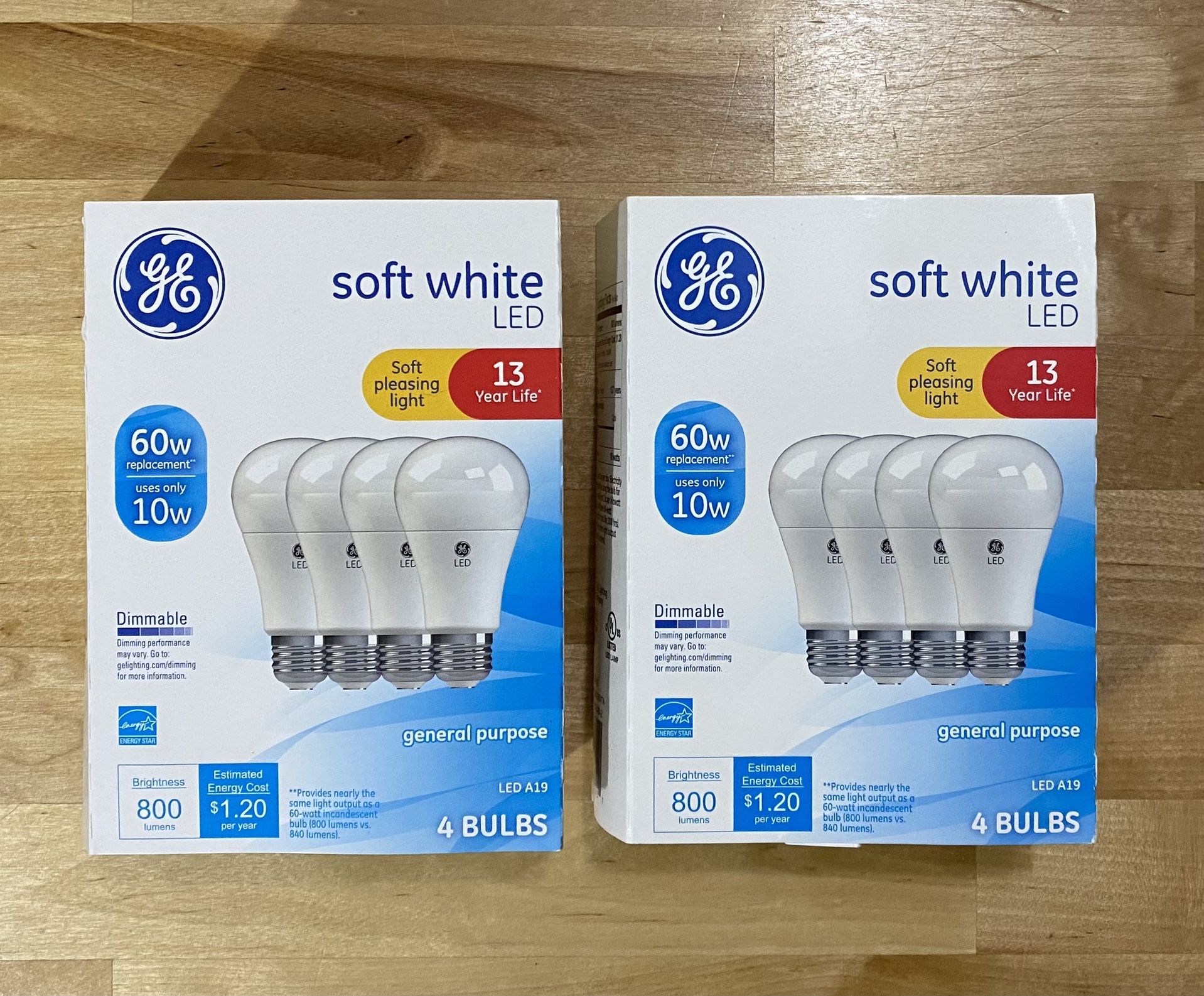 GE 60 watt lightbulbs 4 pack 2 for $3