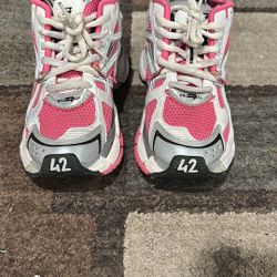 Balenciaga Runner Sneakers 'White Pink Grey Mesh and Nylon'