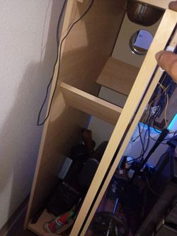Tall Narrow Wooden Bookshelf