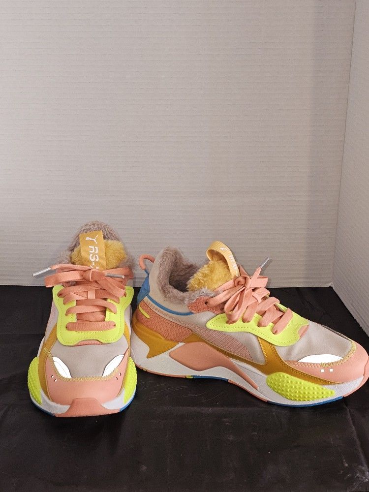 Puma Rs-X Cuddle 385517-02 Lace Up Womens winter Sneakers Shoes multicolor, size 5.5!