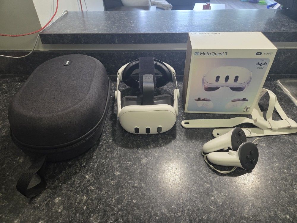 Meta Quest 3 512gb + Kiwi Headstrap + Protective Case