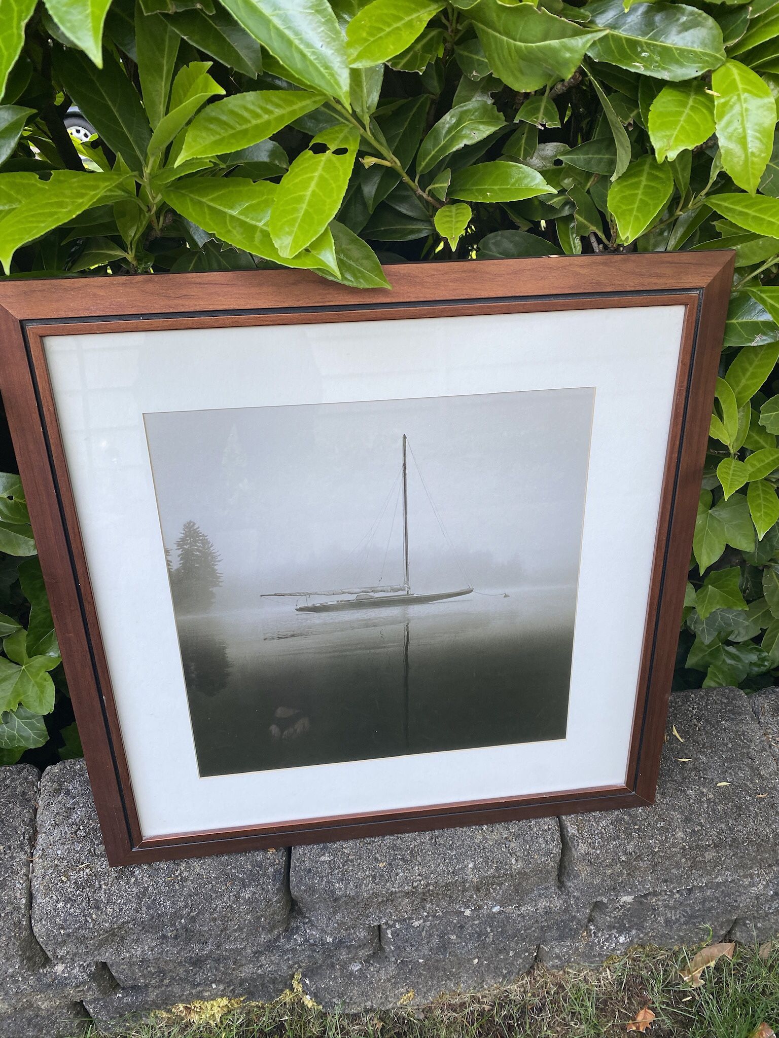 On The Mooring By Michael Kahn. Sailboat Print