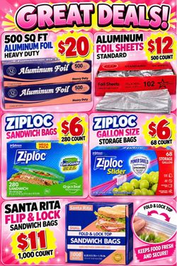 Aluminio y Ziploc