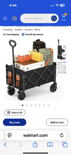 Foldable Wagon with Wheels, Portable Heavy Duty Collapsible Beach Cart - Large Capacity Utility Wagon for Shopping, Sports, Camping，Garden，Grocery - B