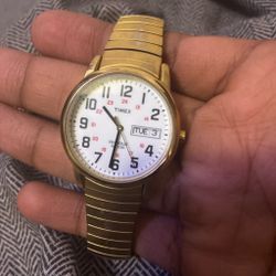Timex Indiglo Day-Date Gold-Tone Watch