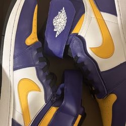 Lakers Colored Styled Jordan’s Size 13