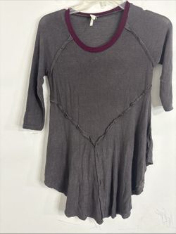 Free People Women's Raglan Elbow Sleeve Soft Lightweight Top S Small