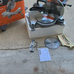 RIDGID 15 Amp 10 in. Corded Dual Bevel Miter Saw with LED Cut Line Indicator