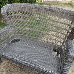 2 Pier One Benches Bench  Long Curved And Loveseat 
