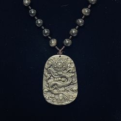 Obsidian Dragon Protection Necklace 