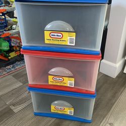 Vintage Little Tikes Stackable Storage Drawers 