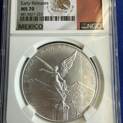 2018 Mo 1oz NGC MS70 MEXICO LIBERTAD SILVER COIN 