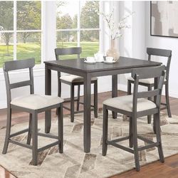 5-Pc Counter Height Dining Table Set 