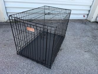 36x23x25in Large Black Metal Single Door Dog Pet Animal Cage Containment Crate! Perfect for dogs 40-70lb