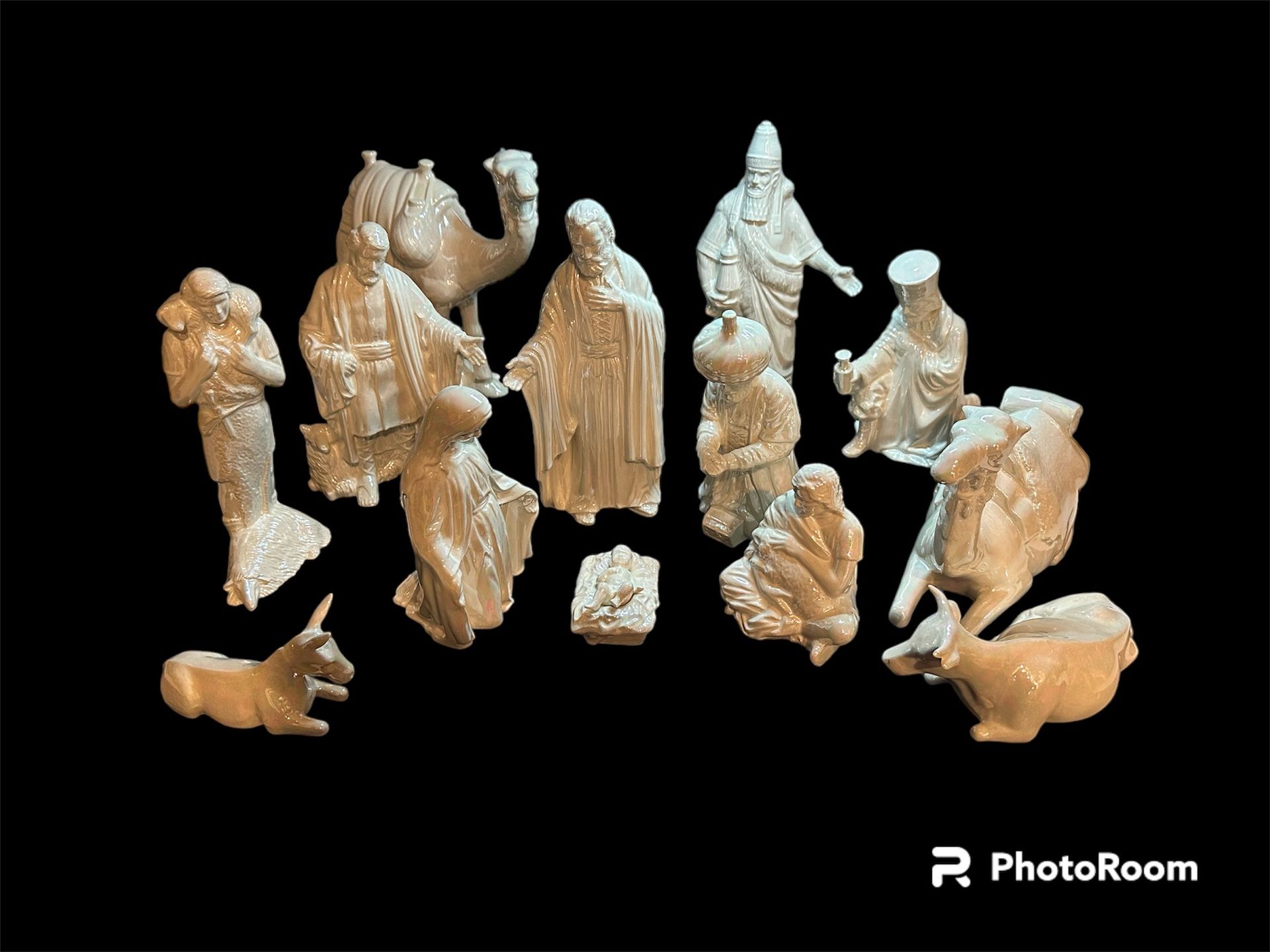 Ceramic Nativity Set - 14 Pieces