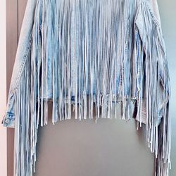 new fringed denim jacket for women
