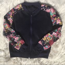 Women’s Bomber jacket - Navy floral 