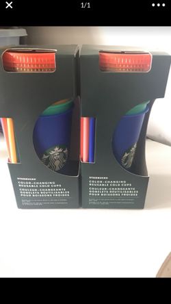 Starbucks color changing cold cups