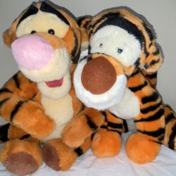 2 Vintage Mattel Disney 1998 Tigger Winnie The Pooh Stuffed Toy Plush