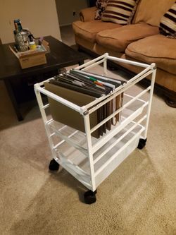 Elfa Rolling Storage and Hanging File Cart