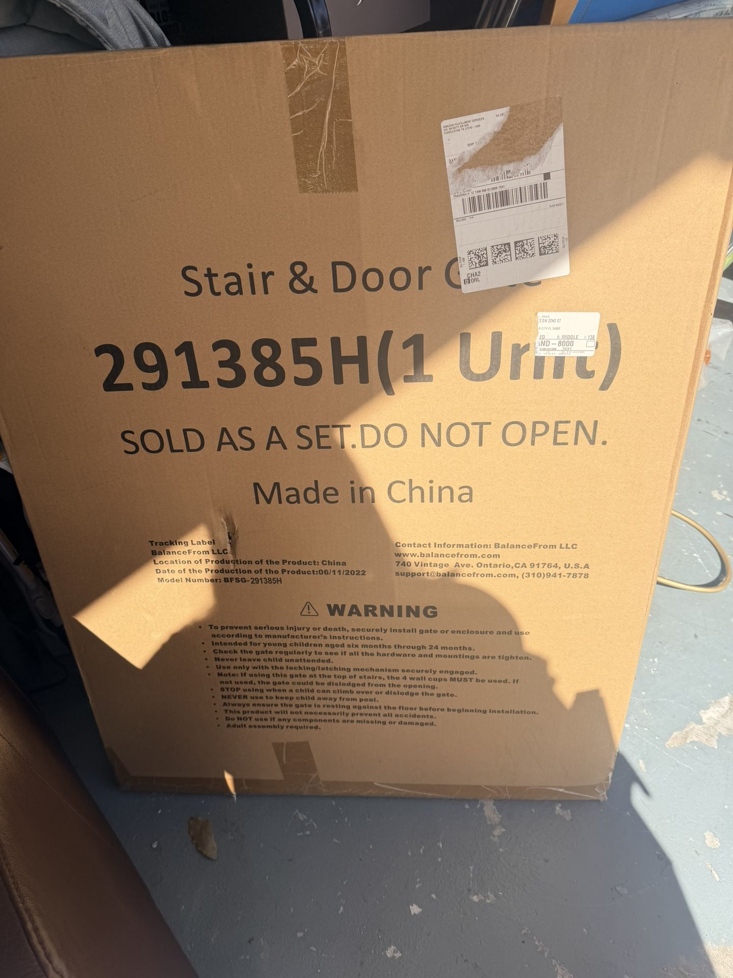 Balance form walk thru safety gate baby pet gate