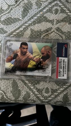 UFC signed card