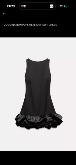 Combination Puff Hem Dress