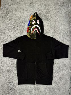 Bape Shark Full Zip Hoodie”Camo Hood”🪖|Size L➡️ Fits Like M📲|BNWT🏷️🏷️