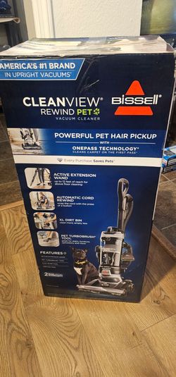 Bissell Cleanview Rewind Pet Vacuum Cleaner, Model 3676U, Grey