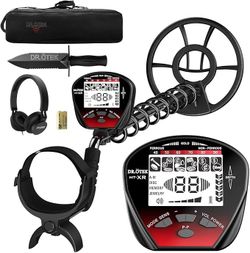 DR.ÖTEK Metal Detector for Adults Waterproof, Professional Gold Detector Kit with High Accuracy, 10" IP68 Coil, Backlight LCD Display, 5 Modes, Advanc