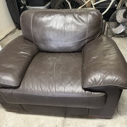 Big Oversized Comfy Leather Chair