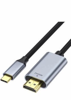 USB-C to HDMI Cable 2m (6.6ft) – 4K 60Hz Type-C to HDMI Adapter Cable