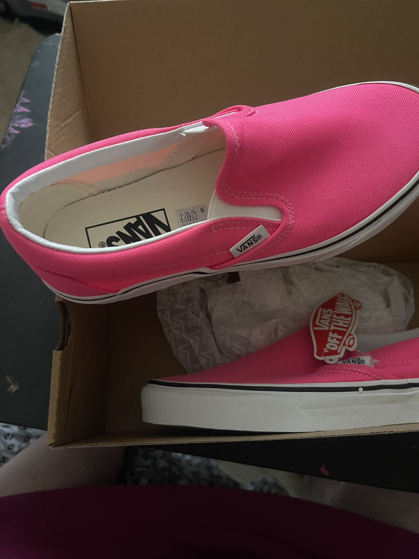 Neon Knockout Pink Vans