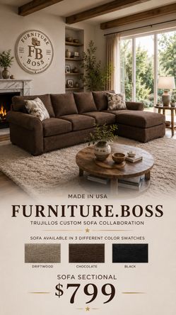 Luxury Sectional Sofa - Made in USA - Factory Direct