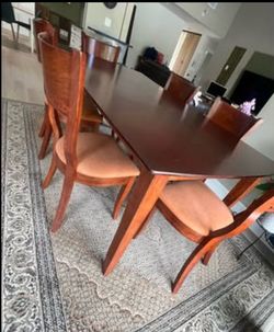 Dining table and chairs