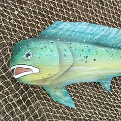 Mahi Mahi Made From A Palm Frond* One Of A Kind* Eco Friendly Art By Local Artist Dale Werner