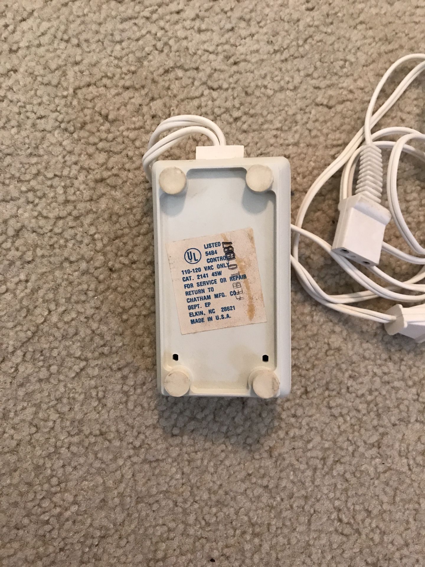 Chatham Rest Warmer electric blanket controller.