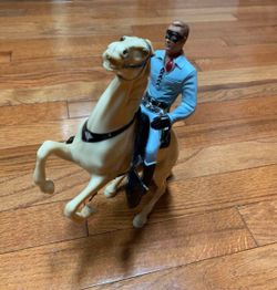Vintage Hartland Lone Ranger and Riding Rearing Silver