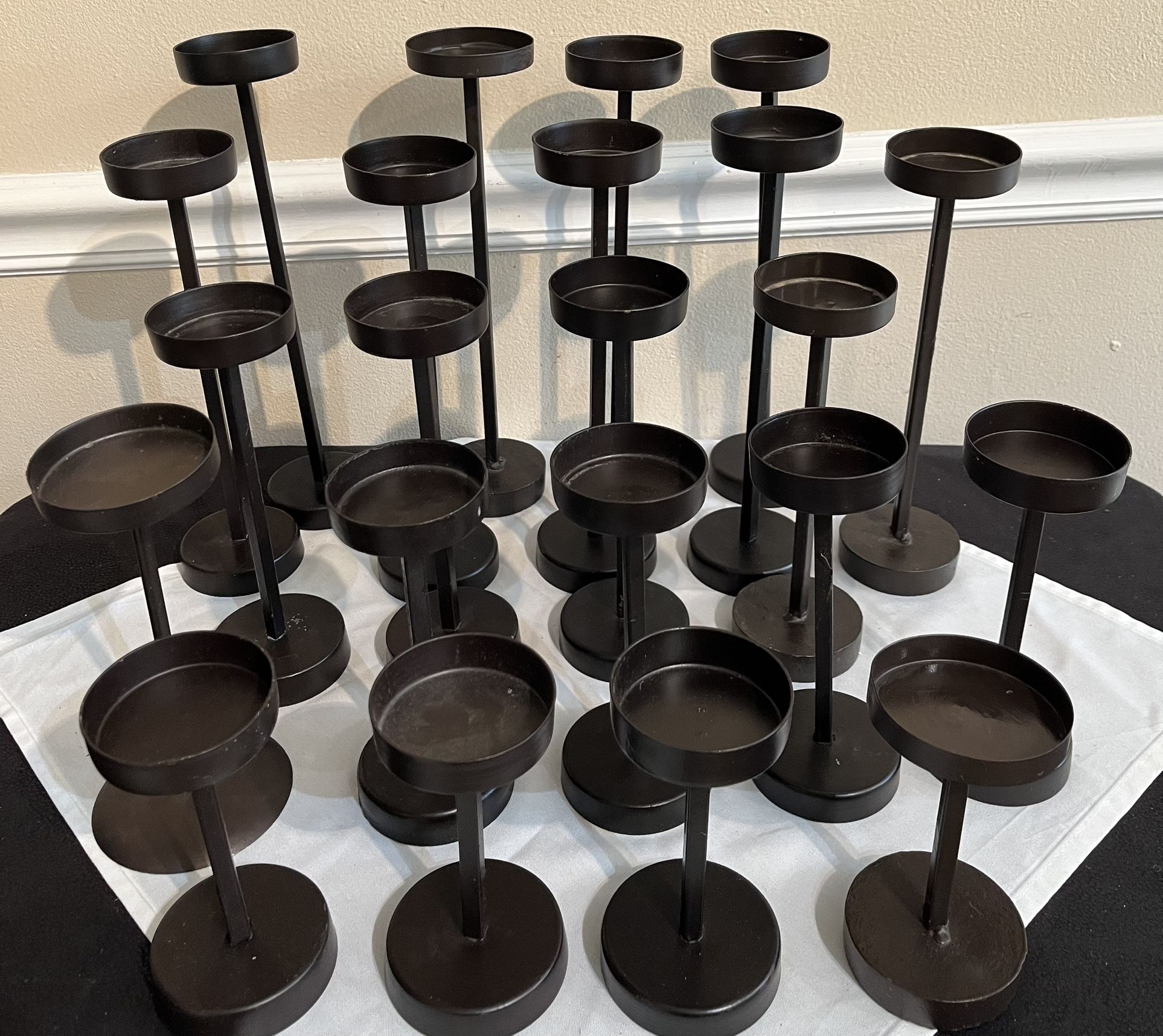 #22 METAL CANDLE PILLARS/**HURRICANE GLASS COVERS SOLD SEPARATELY