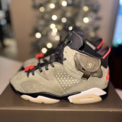 Travis Scott Jordan 6 “Medium Olive” – Size 9.5