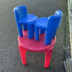 Kids Plastic Table & Chair 