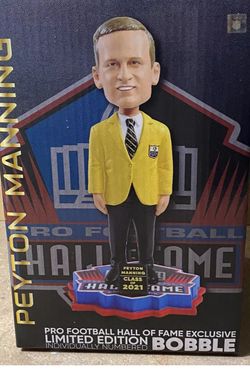 Peyton Manning Gold Jacket HOF FOCO Bobblehead #/2021