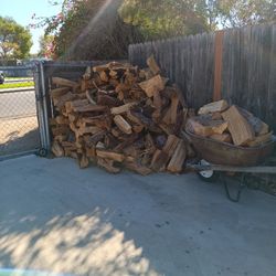 Firewood A Wheelbarrow Of Firewood For $25.00