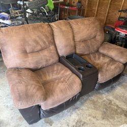 Brown Reclining Couch